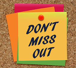 Don’t miss out post-it Don't miss out post-it