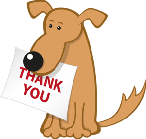 Thank You Clipart Dog